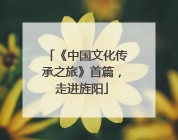 《中国文化传承之旅》首篇，走进旌阳