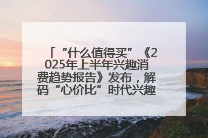 “什么值得买”《2025年上半年兴趣消费趋势报告》发布，解码“心价比”时代兴趣消费新范式