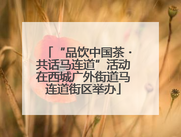 “品饮中国茶・共话马连道”活动在西城广外街道马连道街区举办