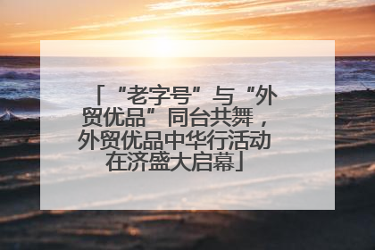 “老字号”与“外贸优品”同台共舞，外贸优品中华行活动在济盛大启幕