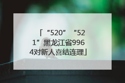 “520”“521”黑龙江省9964对新人喜结连理