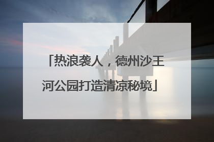 热浪袭人，德州沙王河公园打造清凉秘境