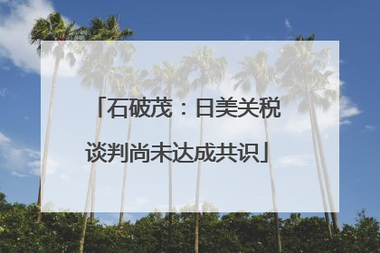 石破茂：日美关税谈判尚未达成共识