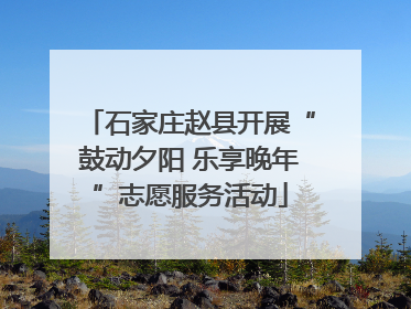 石家庄赵县开展“鼓动夕阳 乐享晚年”志愿服务活动