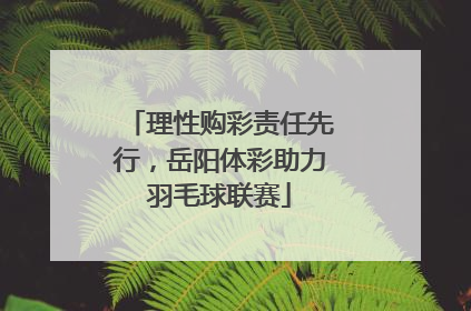 理性购彩责任先行，岳阳体彩助力羽毛球联赛