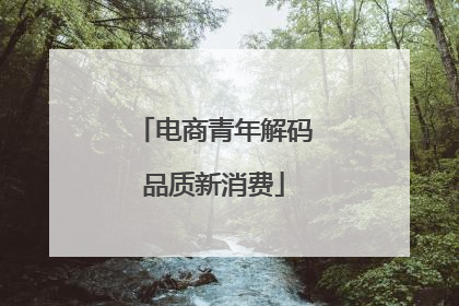 电商青年解码品质新消费