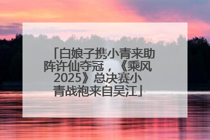 白娘子携小青来助阵许仙夺冠，《乘风2025》总决赛小青战袍来自吴江