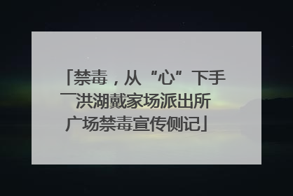 禁毒，从“心”下手――洪湖戴家场派出所广场禁毒宣传侧记