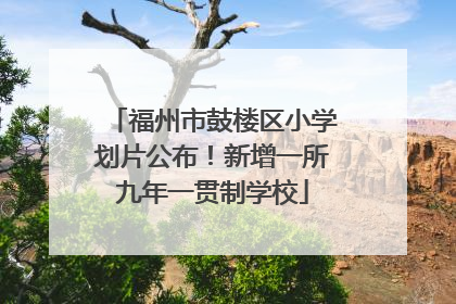福州市鼓楼区小学划片公布！新增一所九年一贯制学校