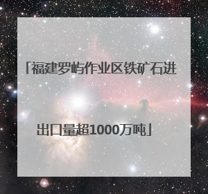 福建罗屿作业区铁矿石进出口量超1000万吨