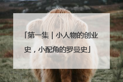 第一集｜小人物的创业史，小配角的罗曼史