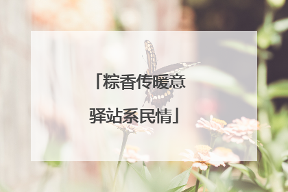 粽香传暖意 驿站系民情