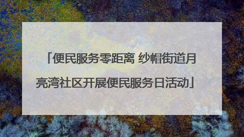 便民服务零距离 纱帽街道月亮湾社区开展便民服务日活动