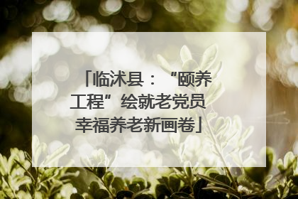 临沭县：“颐养工程”绘就老党员幸福养老新画卷