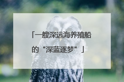 一艘深远海养殖船的“深蓝逐梦”