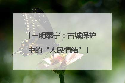 三明泰宁：古城保护中的“人民情结”