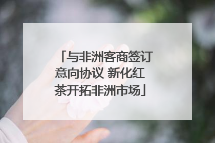 与非洲客商签订意向协议 新化红茶开拓非洲市场