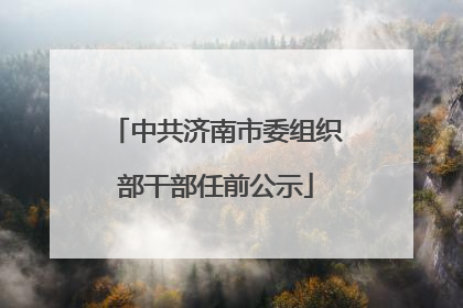 中共济南市委组织部干部任前公示