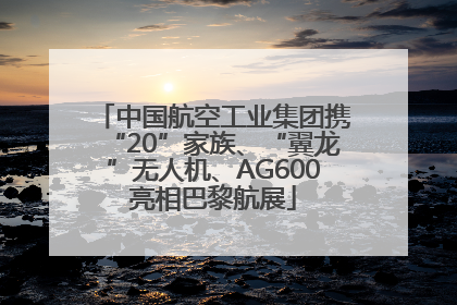 中国航空工业集团携“20”家族、“翼龙”无人机、AG600亮相巴黎航展