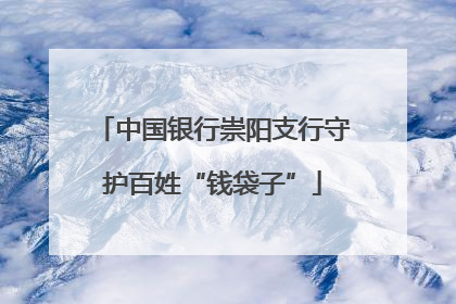 中国银行崇阳支行守护百姓“钱袋子”