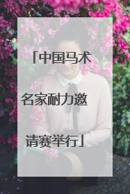 中国马术名家耐力邀请赛举行