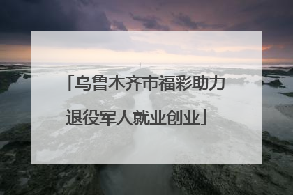 乌鲁木齐市福彩助力退役军人就业创业