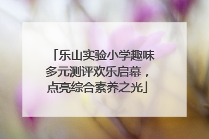 乐山实验小学趣味多元测评欢乐启幕，点亮综合素养之光