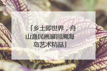 乡土即世界，舟山渔民画展回溯海岛艺术精品