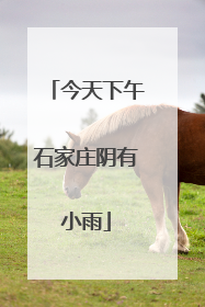 今天下午石家庄阴有小雨