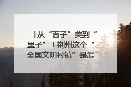 从“面子”美到“里子”！荆州这个“全国文明村镇”是怎样炼成的？