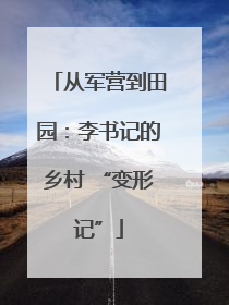 从军营到田园：李书记的乡村 “变形记”