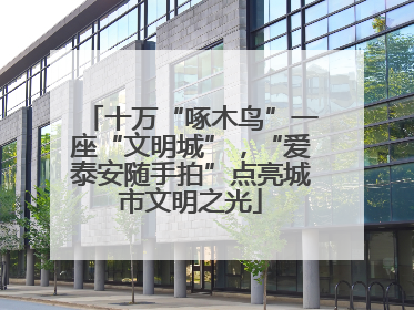 十万“啄木鸟”一座“文明城”，“爱泰安随手拍”点亮城市文明之光