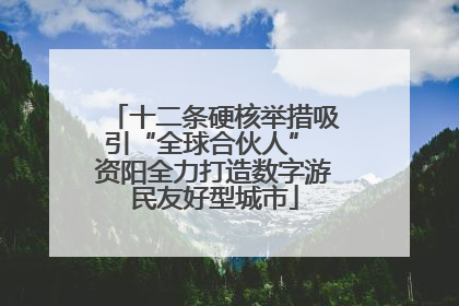 十二条硬核举措吸引“全球合伙人” 资阳全力打造数字游民友好型城市
