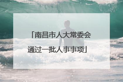 南昌市人大常委会通过一批人事事项