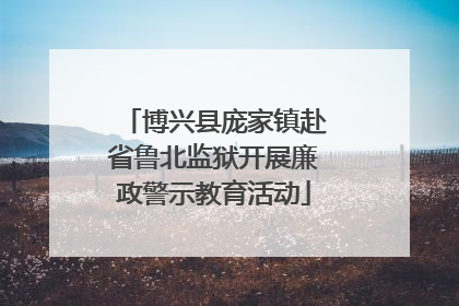 博兴县庞家镇赴省鲁北监狱开展廉政警示教育活动