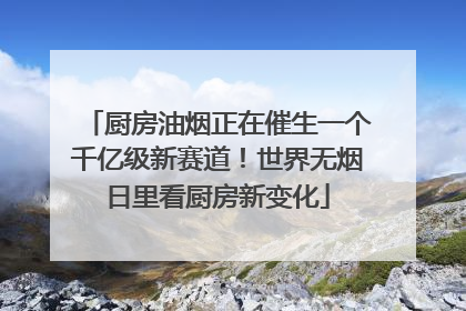 厨房油烟正在催生一个千亿级新赛道！世界无烟日里看厨房新变化