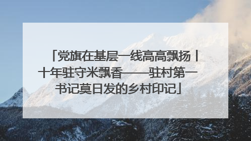 党旗在基层一线高高飘扬丨十年驻守米飘香——驻村第一书记莫日发的乡村印记