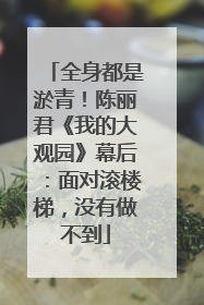 全身都是淤青！陈丽君《我的大观园》幕后：面对滚楼梯，没有做不到