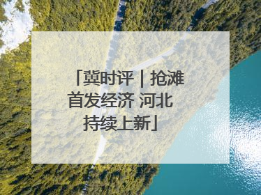 冀时评｜抢滩首发经济 河北持续上新