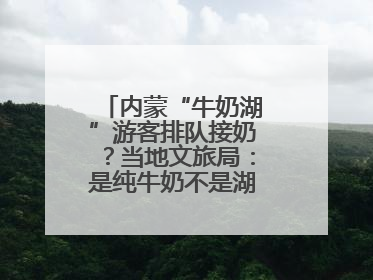 内蒙“牛奶湖”游客排队接奶？当地文旅局：是纯牛奶不是湖水，可放心喝