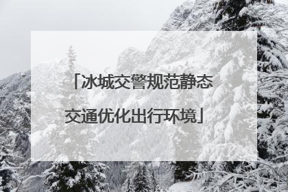 冰城交警规范静态交通优化出行环境