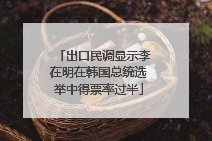 出口民调显示李在明在韩国总统选举中得票率过半