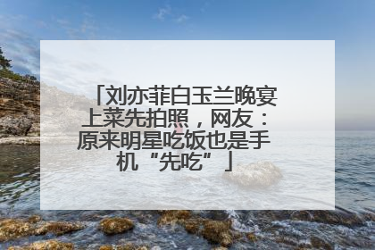 刘亦菲白玉兰晚宴上菜先拍照，网友：原来明星吃饭也是手机“先吃”