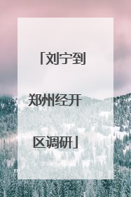 刘宁到郑州经开区调研