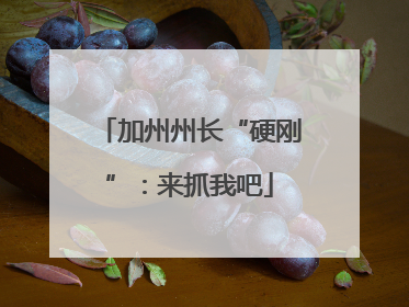 加州州长“硬刚”：来抓我吧