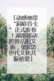 动感地带“洞庭谷卡”正式发布！湖南移动跨界岳阳文旅，架起Z世代文化共振桥梁