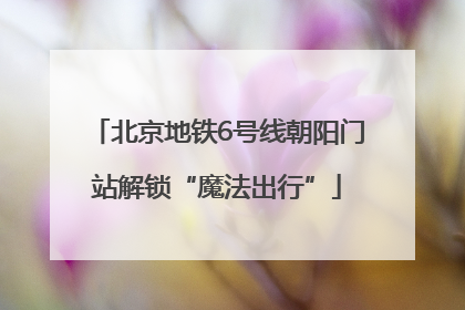 北京地铁6号线朝阳门站解锁“魔法出行”