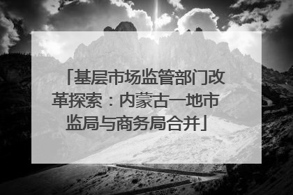 基层市场监管部门改革探索：内蒙古一地市监局与商务局合并