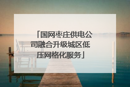 国网枣庄供电公司融合升级城区低压网格化服务