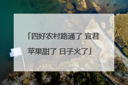 四好农村路通了 宜君苹果甜了 日子火了